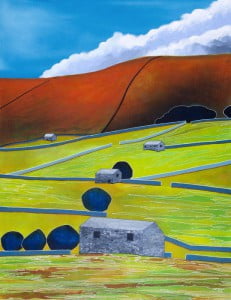 Rain inspiring artist Justin Grimaldi to paint great pictures.